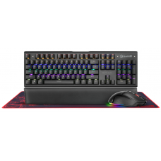 Комплект Marvo CM420 Black USB, LED підсвічування, клавіатура+миша+килимок