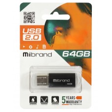 USB Flash Drive 64Gb Mibrand Cougar Black (MI2.0/CU64P1B)