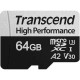 Карта пам'яті microSDXC, 64Gb, Class10 UHS-I U3 V30 A2, Transcend 330S, SD адаптер (TS64GUSD330S)