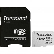 Карта пам'яті microSDXC, 512Gb, Transcend 300S, SD адаптер (TS512GUSD300S-A)