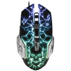Миша Defender FrostBite GM-043, Black, USB, оптична, 2400 dpi, 6 кнопок, RGB підсвічування, 1.5 м