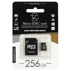 Карта пам'яті microSDXC, 256Gb, Class10 UHS-3, T&G, SD адаптер (TG-256GBSD10U3-01)