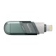 USB 3.1 / Lightning Flash Drive 128Gb, SanDisk iXpand Flip, Silver/Gray (SDIX90N-128G-GN6NE)
