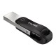 USB 3.0 / Lightning Flash Drive 128Gb, SanDisk iXpand Go, Silver/Gray (SDIX60N-128G-GN6NE)