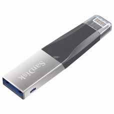 USB 3.0 / Lightning Flash Drive 64Gb, SanDisk iXpand Mini, Silver/Gray (SDIX40N-064G-GN6NN)