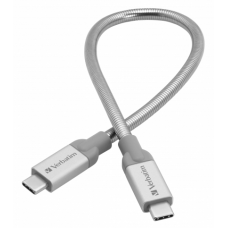 Кабель USB Type-C - USB Type-C 0.3 м Verbatim Silver (48867)