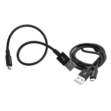 Кабель USB <-> microUSB, Verbatim, Black, 2 шт: 1 м + 30 см (48875)