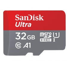Карта памяти microSDHC, 32Gb, Class10 UHS-I U1 C10 A1, SanDisk Ultra (SDSQUA4-032G-GN6MN)