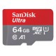 Карта пам'яті microSDXC, 64Gb, Class10 UHS-I U1 C10 A1, SanDisk Ultra без адаптера (SDSQUA4-064G-GN6MN)