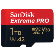 Карта пам'яті microSDXC, 1Tb, Class10 UHS-I U4 C10 A2 V30, SanDisk Extreme PRO (SDSQXCZ-1T00-GN6MA)