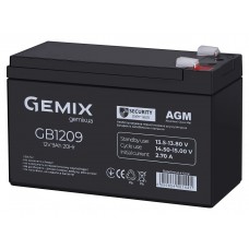 Батарея для ИБП 12В 9Ач Gemix GB1209 94х65х151 мм