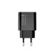 Мережевий зарядний пристрій ColorWay, Black, 1xUSB-C, PD, QC3.0, 3A, 20W (CW-CHS026PD-BK)