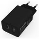 Мережевий зарядний пристрій ColorWay, Black, 2xUSB, 2.1A, 10W (CW-CHS015-BK)