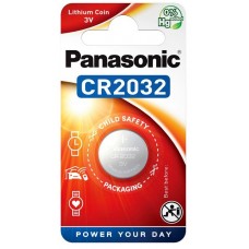Батарейка CR2032, літієва, Panasonic, 1 шт, Blister (CR2032EL/1B)