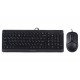 Комплект A4Tech Fstyler Sleek Multimedia Comfort F1512, Black, клавіатура+миша, USB