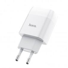 Мережевий зарядний пристрій Hoco Glorious single, White, 1xUSB, 2.1A (C72A)