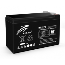 Батарея для ДБЖ 12В 7.5Ач AGM Ritar RT1275B Black Case, 12V 7.5Ah, 151х65х94 мм