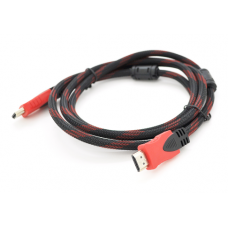 Кабель HDMI - HDMI 3 м Merlion Black, V1.4, коннектор RED/Black (YT-HDMI(M)/(M)NY/RD-3.0m)
