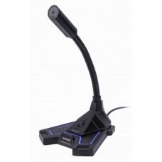 Мікрофон Maxxter Ghost Sound Black, USB, ігровий, синє підсвічування