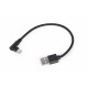 Кабель USB - USB Type-C 0.2 м Cablexpert Black, угловой (CC-USB2-AMCML-0.2M)