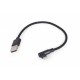 Кабель USB - Lightning 0.2 м Cablexpert Black, кутовий (CC-USB2-AMLML-0.2M)