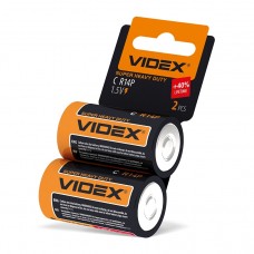 Батарейка C (R14), сольова, Videx Excellent!, 2 шт, 1.5V, Shrink (R14P/C 2pcs SHRINK CARD)