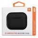 Защитный чехол для AirPods Pro, Black, 2E, силикон 2.5 мм, карабин (2E-PODSPR-IBPCS-2.5-BK)