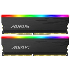 Пам'ять 8Gb x 2 (16Gb Kit) DDR4, 3733 MHz, Gigabyte AORUS RGB, Black (GP-ARS16G37)