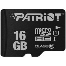 Карта памяти microSDHC, 16Gb, Patriot LX, без адаптера (PSF16GMDC10)