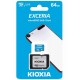 Карта памяти microSDXC, 64Gb, Class10 UHS-I, Kioxia V10 A1 Exceria R100MB/s + SD-adapter