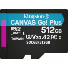 Карта пам'яті microSDXC, 512Gb, Kingston Canvas Go! Plus, без адаптера (SDCG3/512GBSP)