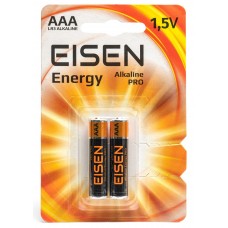Батарейка AAA (LR03), щелочная, Eisen Energy Alkaline PRO, 2 шт, 1.5V, Blister