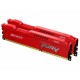Пам'ять 8Gb x 2 (16Gb Kit) DDR3, 1866 MHz, Kingston Fury Beast, Red (KF318C10BRK2/16)