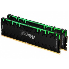 Память 16Gb x 2 (32Gb Kit) DDR4, 3600 MHz, Kingston Fury Renegade RGB, Black (KF436C16RB1AK2/32)