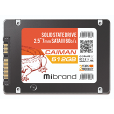 Твердотільний накопичувач 512Gb, Mibrand Caiman, SATA3, Bulk (MI2.5SSD/CA512GB)