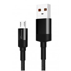Кабель USB <-> microUSB, Grand-X, Black, 1.0 м, 3A (FM-03)