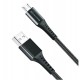 Кабель USB <-> microUSB, Grand-X, Black, 1.2 м, 3A (FM-12B)