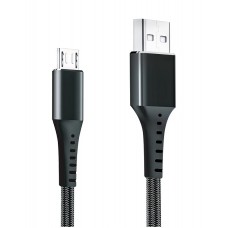 Кабель USB <-> microUSB, Grand-X, Black, 1.2 м, 3A (FM-12B)