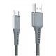 Кабель USB <-> microUSB, Grand-X, Grey, 1.2 м, 3A (FM-12G)
