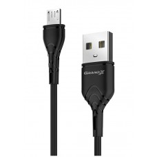 Кабель USB <-> microUSB, Grand-X, Black, 1 м, 3A (PM-03B)