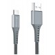 Кабель USB <-> USB Type-C, Grand-X, Grey, 1.2 м, 3.0A (FC-12G)