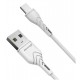 Кабель USB <-> USB Type-C, Grand-X, White, 1 м, 3A (PC-03W)