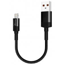 Кабель USB <-> Lightning, Grand-X, Black, 0.2 м, 2.1A (FM-20L)