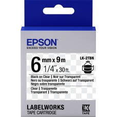 Картридж Epson LK2TBN, Black/Clear, 6 мм/9 м, прозора стрічка (C53S652004)