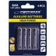 Батарейка AAA (LR03), лужна, Esperanza, 4 шт, 1.5V, Blister (EZB102)