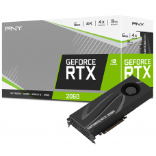 Відеокарта GeForce RTX 2060, PNY, Blower, 6Gb GDDR6, 192-bit (VCG20606BLMPB)