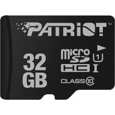 Карта памяти microSDHC, 32Gb, Patriot LX, без адаптера (PSF32GMDC10)