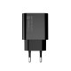 Мережевий зарядний пристрій ColorWay, Black, 1xUSB-C/PD, 1xUSB/QC3.0, 3A, 20W (CW-CHS025QPD-BK)