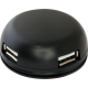 Концентратор USB 2.0 Defender Quadro Light, Black, 4xUSB 2.0 (83201)