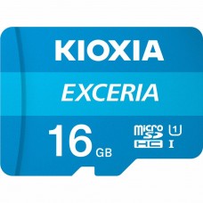 Карта пам'яті microSDHC, 16Gb, Class10 UHS-I, Kioxia V10 A1 Exceria R100MB/s + SD-adapter